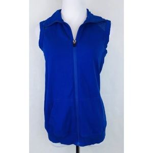Fabletics Vest XS Cobalt Blue Temecula Mesh